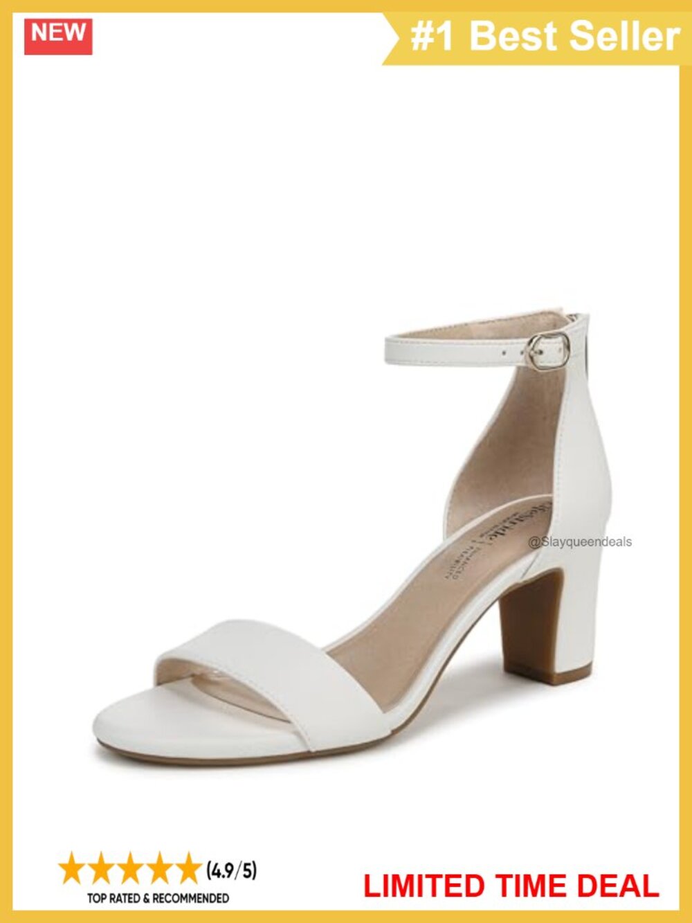 LifeStride Florence Women's Heeled Sandal Block Heel Ankle Strap Open Toe